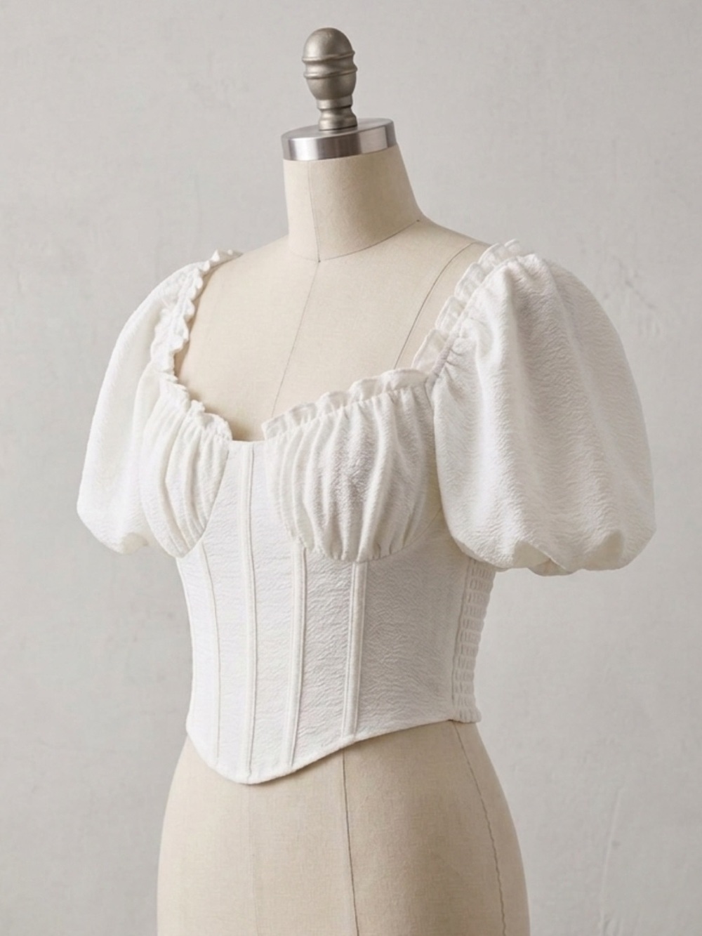 Astr The Label White Bustier Top, Size Small